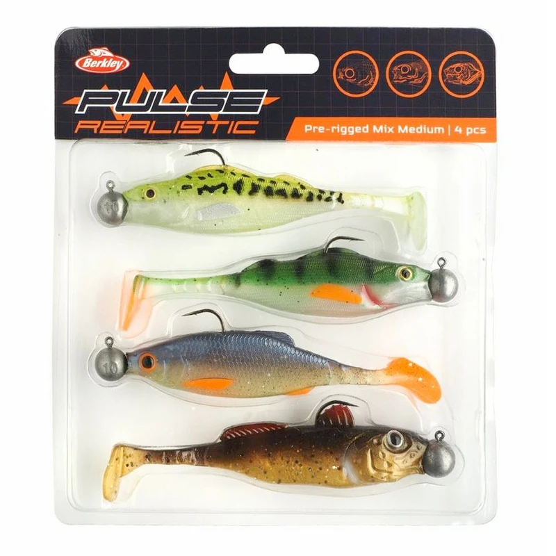 Berkley Pulse Realistic Pre-Rigged Mix Medium (4-pack) 1 Berkley Pulse Realistic Pre-Rigged Mix Medium (4-pack)