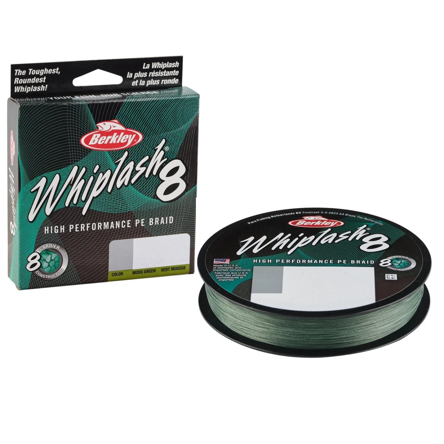 Berkley Whiplash8 Groen Gevlochten Visdraad 0.18mm 150m 23.3kg 1 Berkley Whiplash8 Groen Gevlochten Visdraad 0.18mm 150m 23.3kg
