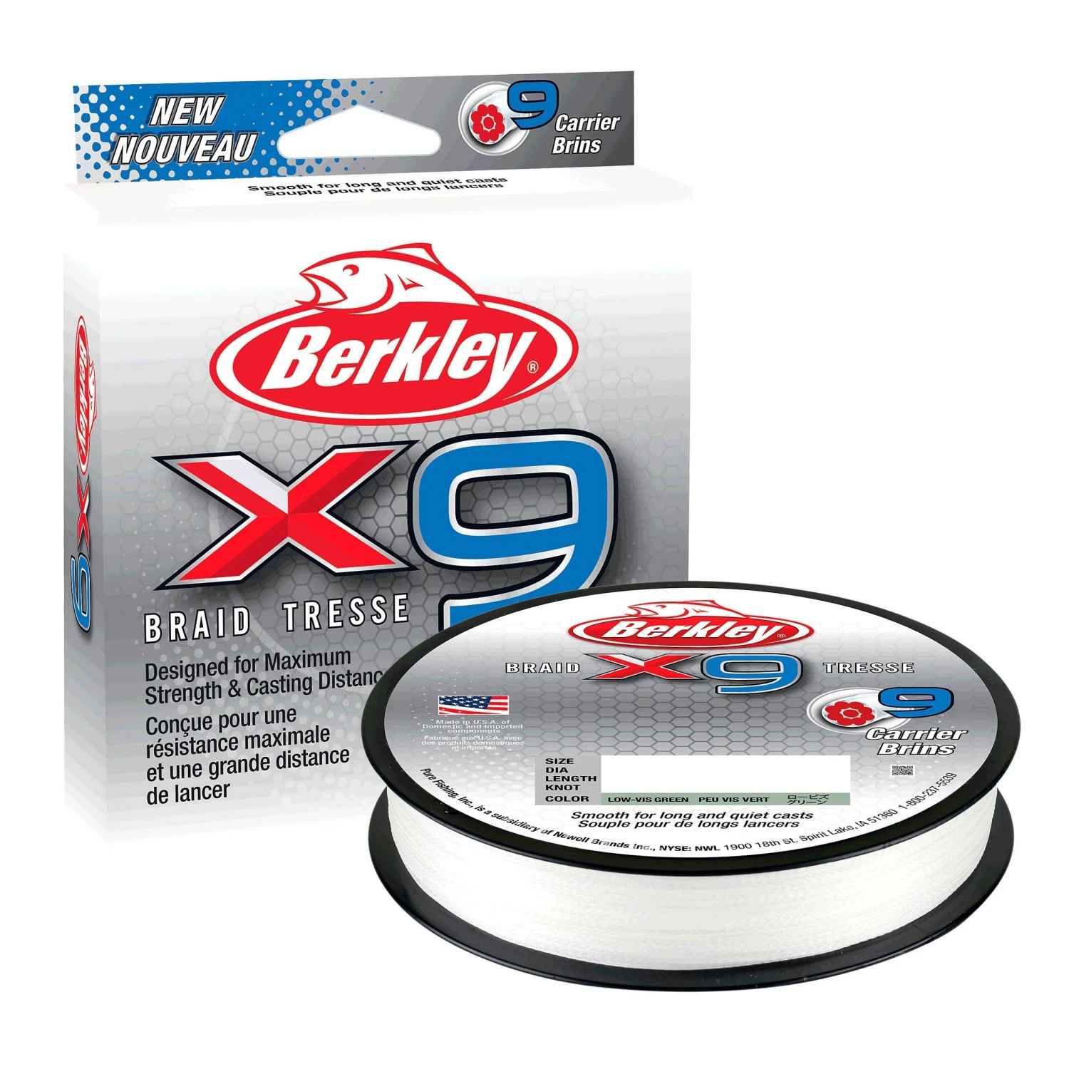 Berkley X9 Braid Crystal Wit Gevlochten Visdraad 0.25mm 150m 27kg 1 Berkley X9 Braid Crystal Wit Gevlochten Visdraad 0.25mm 150m 27kg